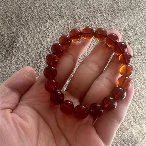 Elegant Amber Beaded Bracelet